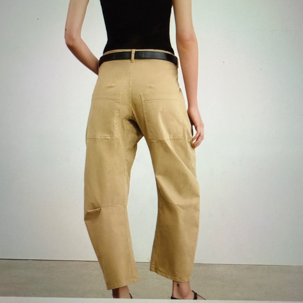 Nili Lotan Cotton Shon Pant in Rock Khaki - Picture 12 of 12